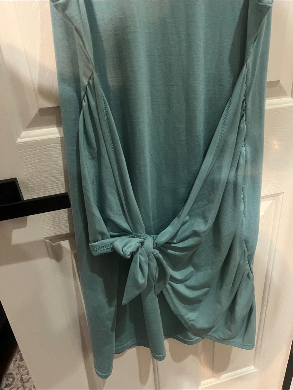 Knot-Front Midi Dress in Sage Green - Picture 6 of 10